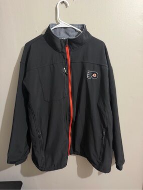 Philadelphia Flyers Reebok Y2K NHL Soft Shell Jacket Black Orange Size XXL